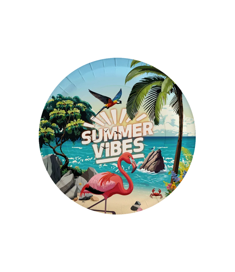Bunte Teller Summer Vibes 22,8 cm 8 Stück