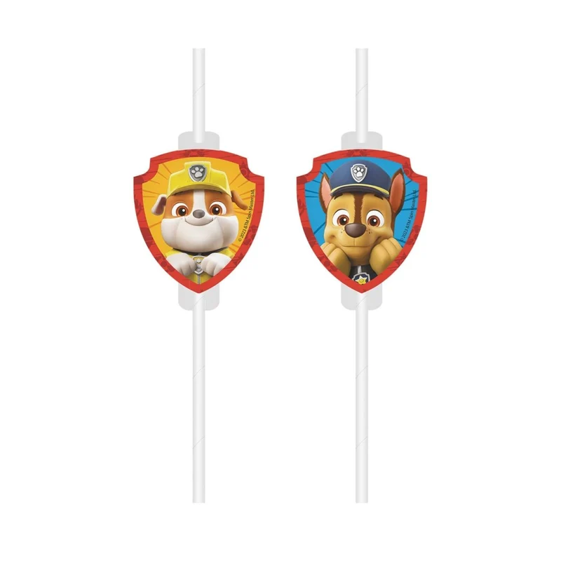 Paw Patrol Strohhalme 22cm 4Stück