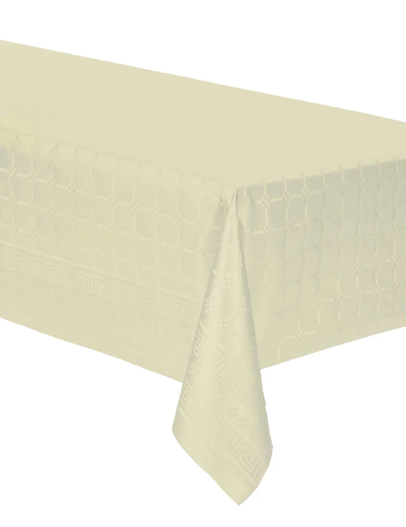 Damast-Papiertischdecke auf Rolle, Elfenbein, 6 m x 1,20 m