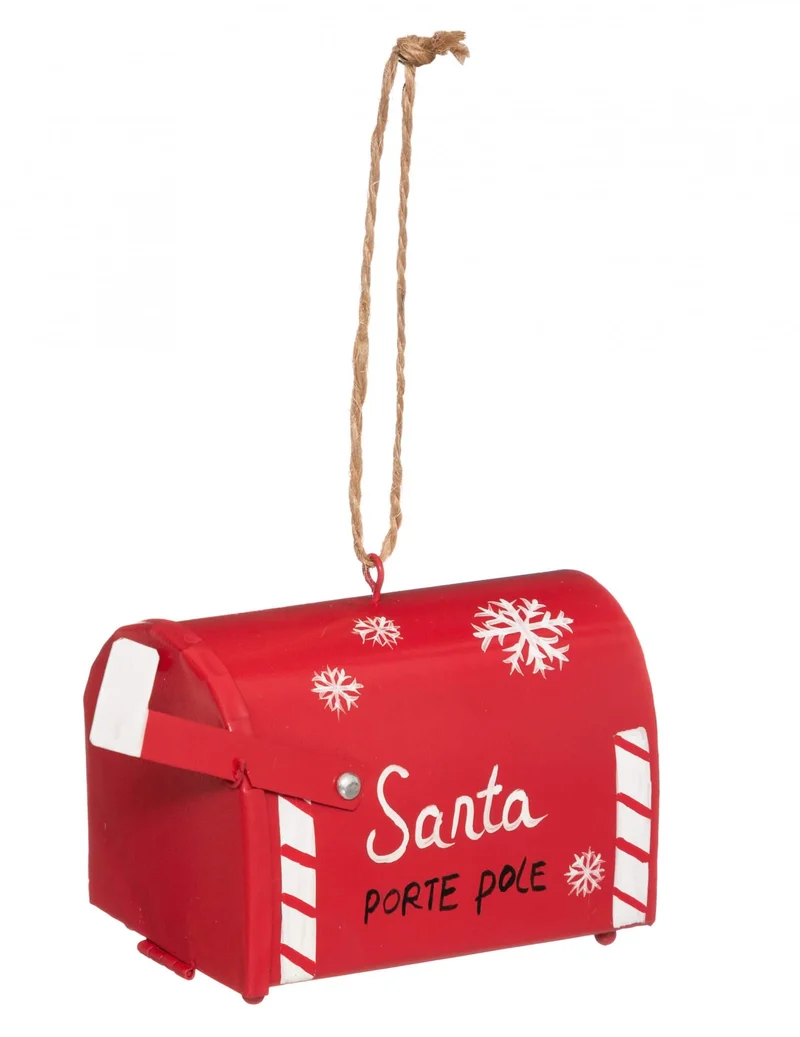 Christbaumschmuck Briefkasten rot 7 cm