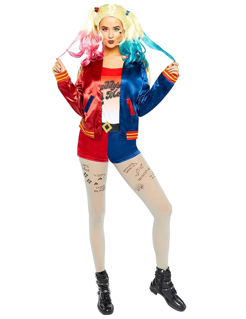 Harley Quinn™ Suicide Squad™ Damenkostüm rot blau