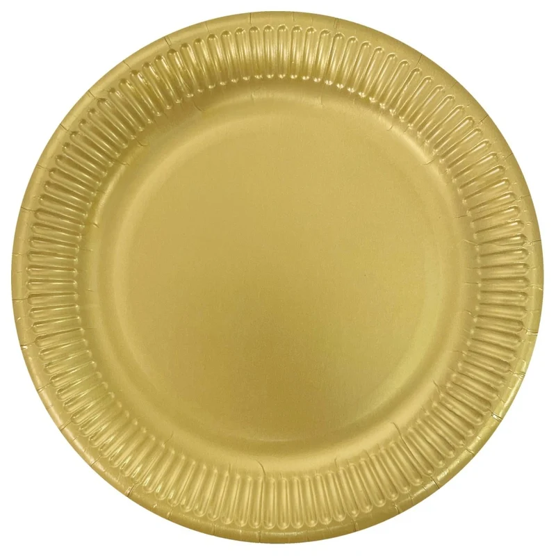 Gold Teller Metallisch 23cm 8Stk