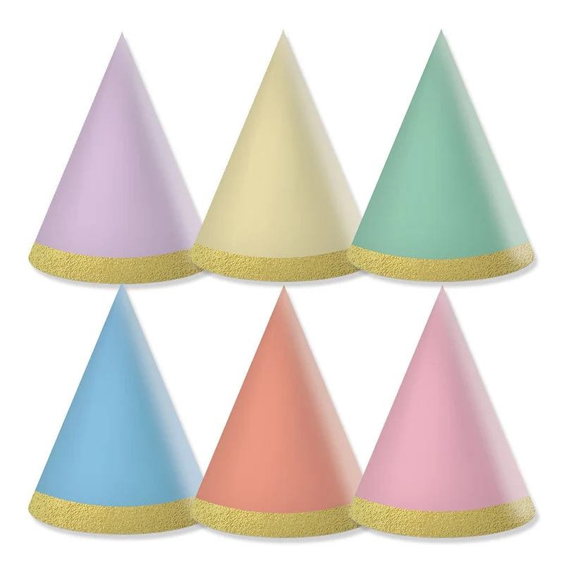 Bunte Partyhüte 9cm 6Stück