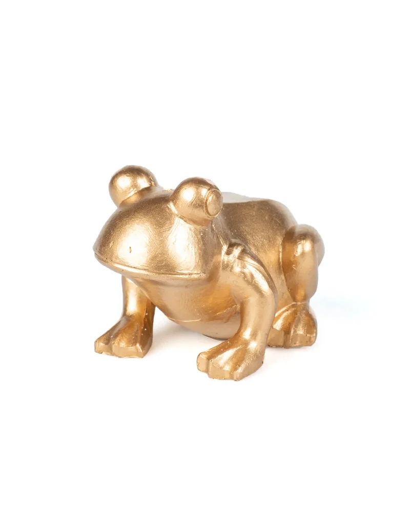 Tischdeko Partydeko Frosch goldfarben 10 cm