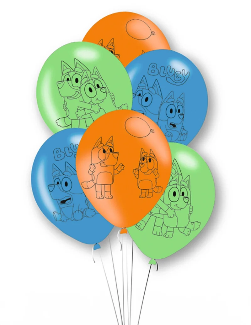 6 Bluey™ Latexballons