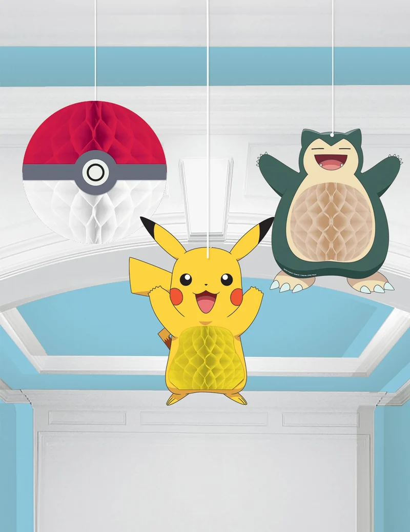 3 Wabendekorationen von Pokémon