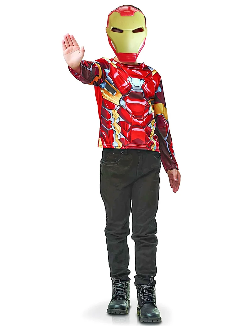 Iron Man™, Top- und Masken Set, Kinder