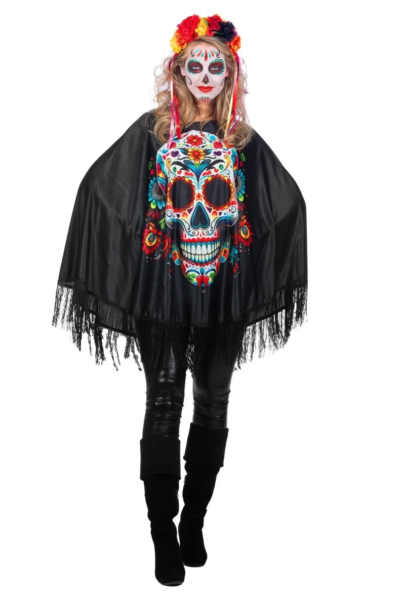Dia De Los Muertos Poncho Damen