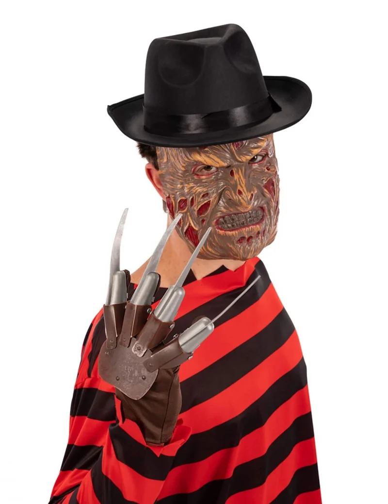 Killer-Handschuh mit Krallen für Erwachsene Halloween-Zubehör grau-braun