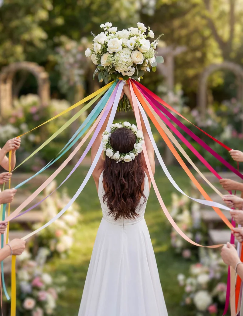 Bandspiel für Hochzeit, 15 bunte Bänder