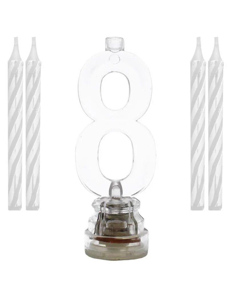 Zahl 8 LED-Kerzen