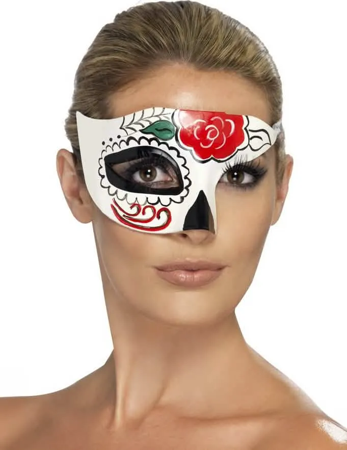 Halbmaske Dia de los Muertos - Halloween