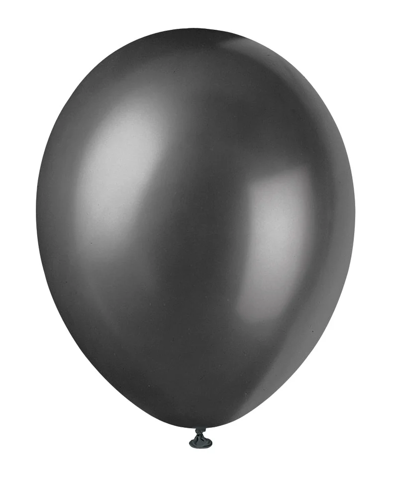 Schwarze Ballons Tinte glänzend 30cm 10pcs