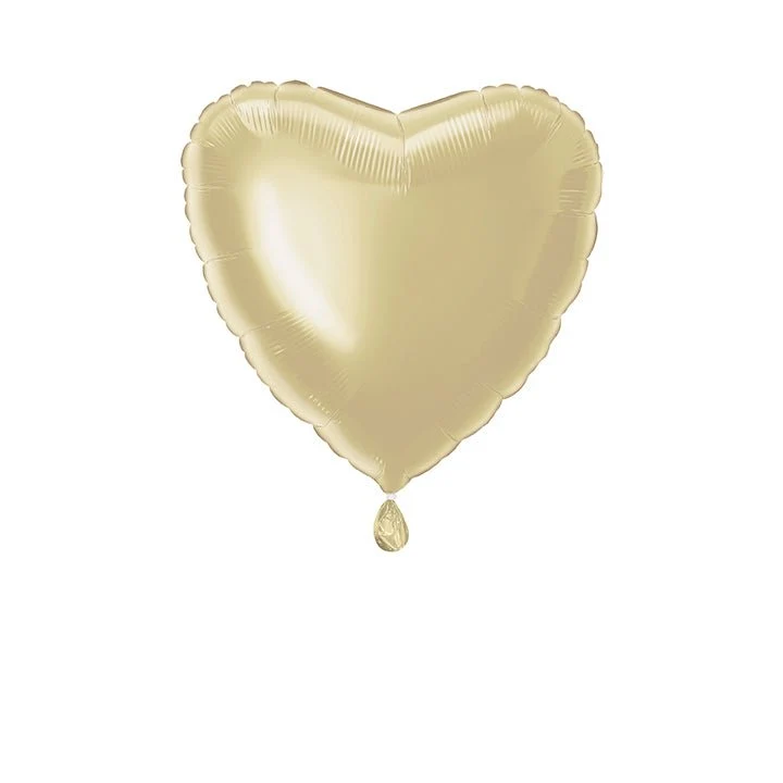 Gold Helium Ballon Herz Leer 45cm