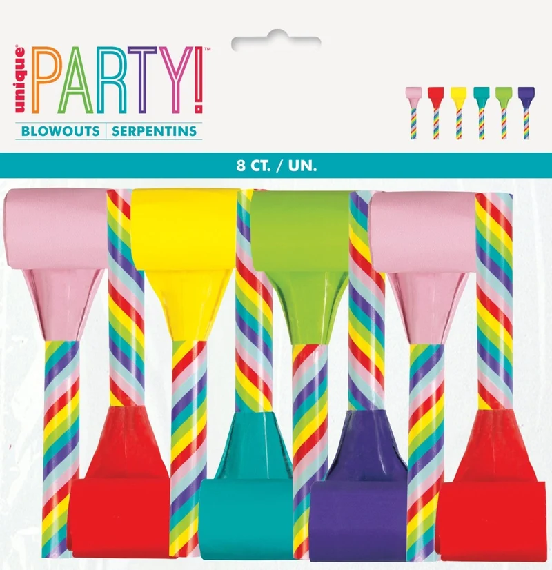 Bunte Party-Honks 8 Stück