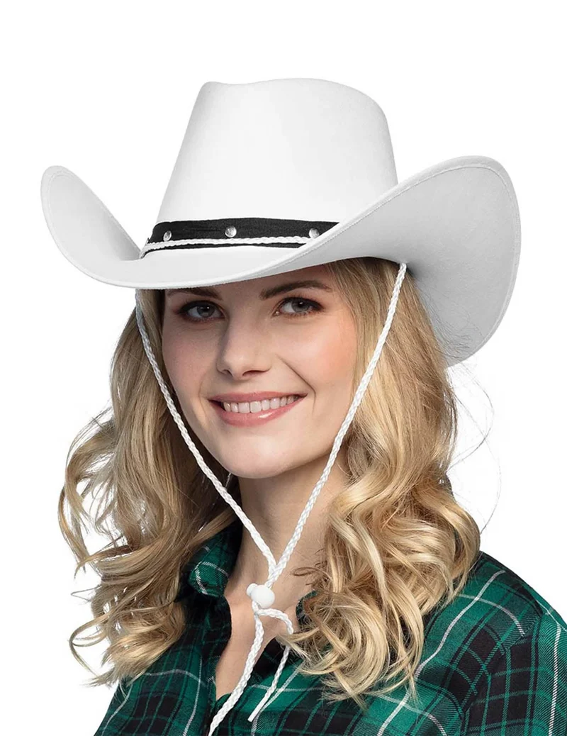 Wilder Westen Cowboyhut für Erwachsene in weiß