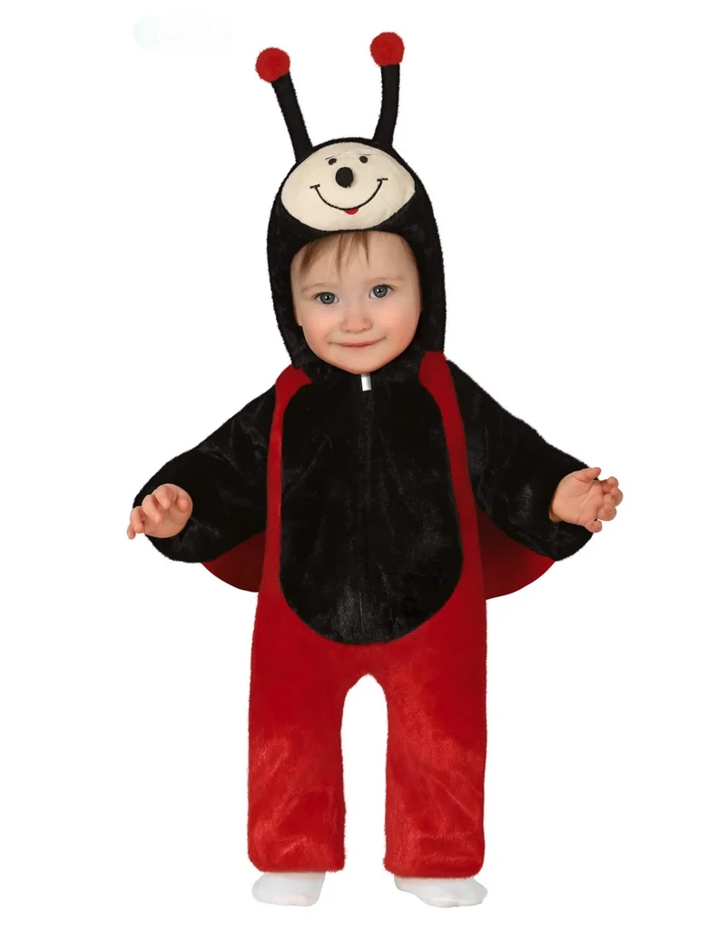 Süßes Marienkäfer-Kostüm für Kinder Karneval-Verkleidung schwarz-rot