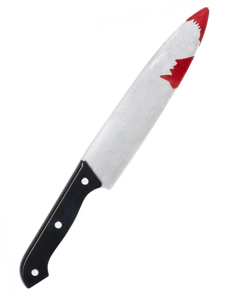 Halloween-Messer mit Blut aus Kunststoff