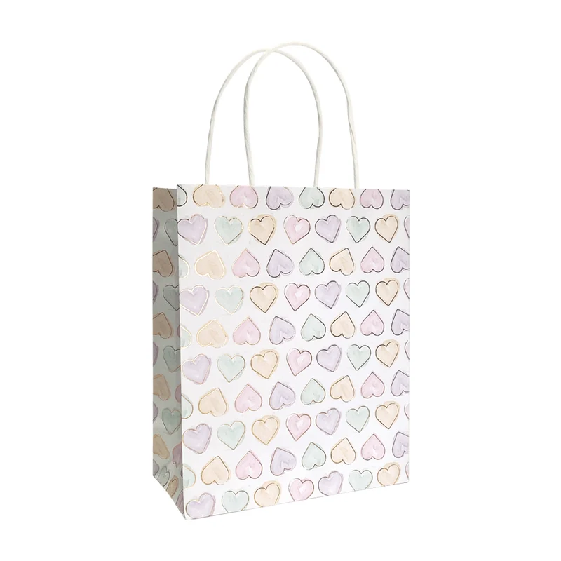 Herzen Geschenktüte Bunt 21cm