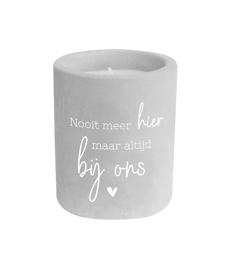 Graue Zementkerze Always With Us 8cm