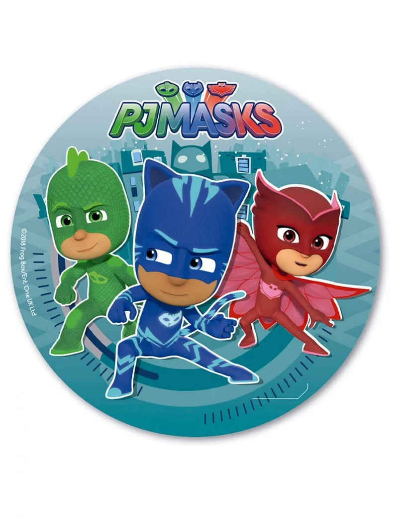Essbare Torten-Dekoration PJ Masks 20 cm