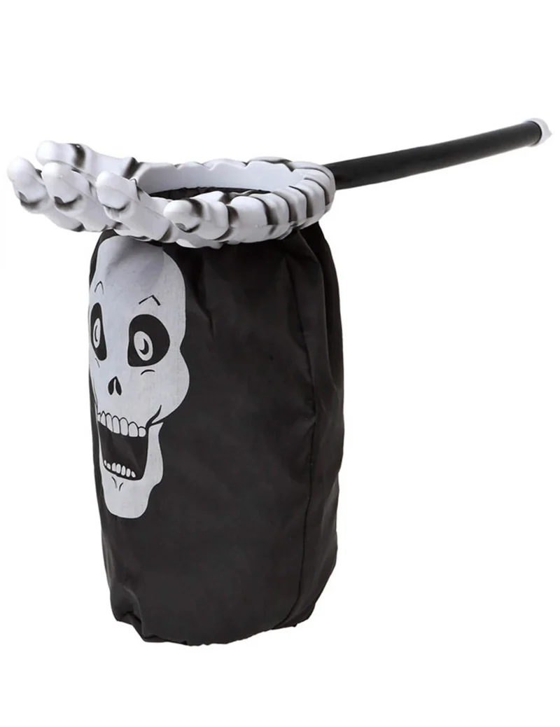 Süßigkeitenbeutel Skelett Halloween schwarz-weiß 53 x 30 cm
