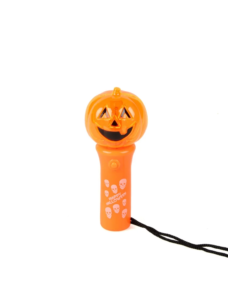 Kürbis-Taschenlampe für Kinder Halloween orange-bunt
