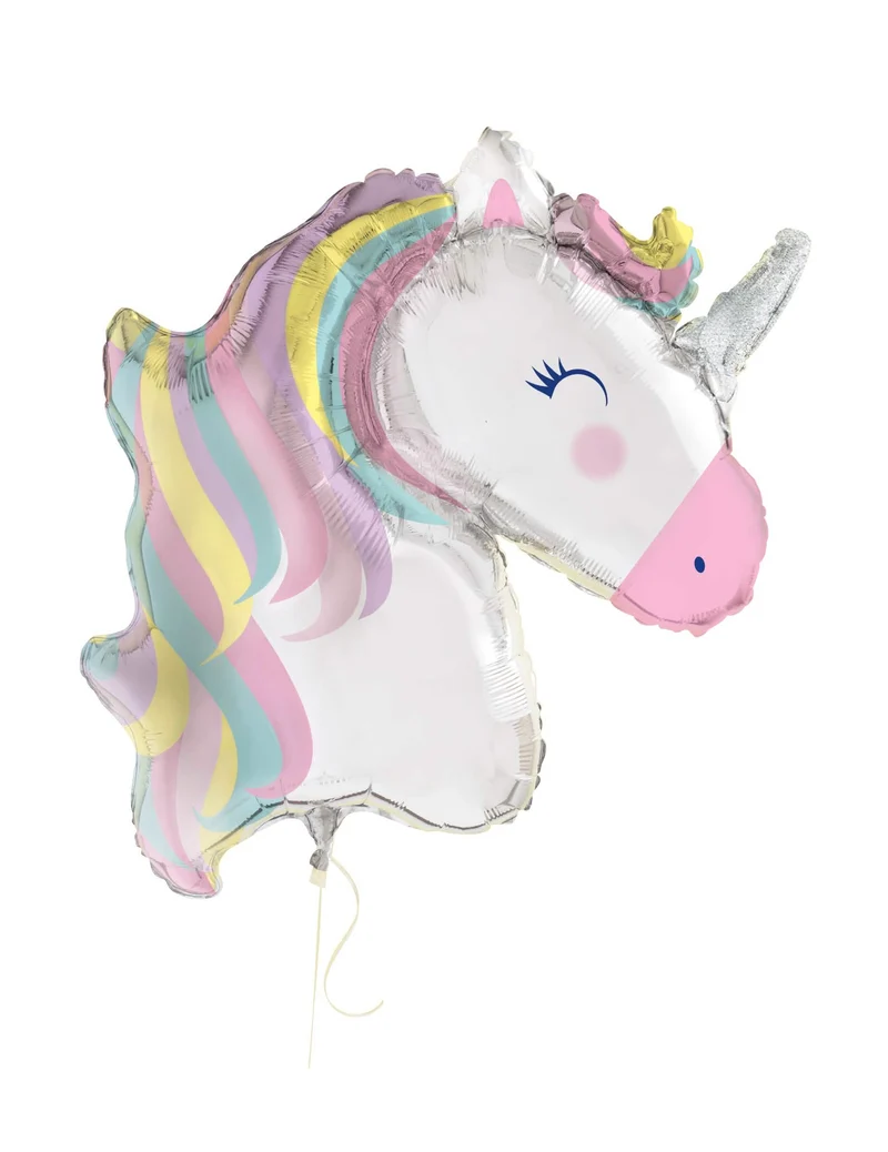 Riesen-Aluminiumballon magisches Einhorn 106 cm