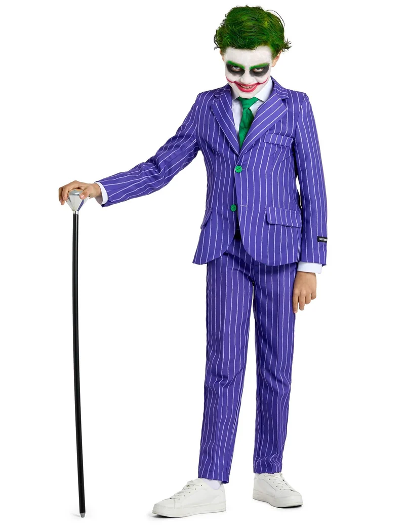 Mr. Joker Suitmeister™-Kostüm für Kinder lila-grün-schwarz