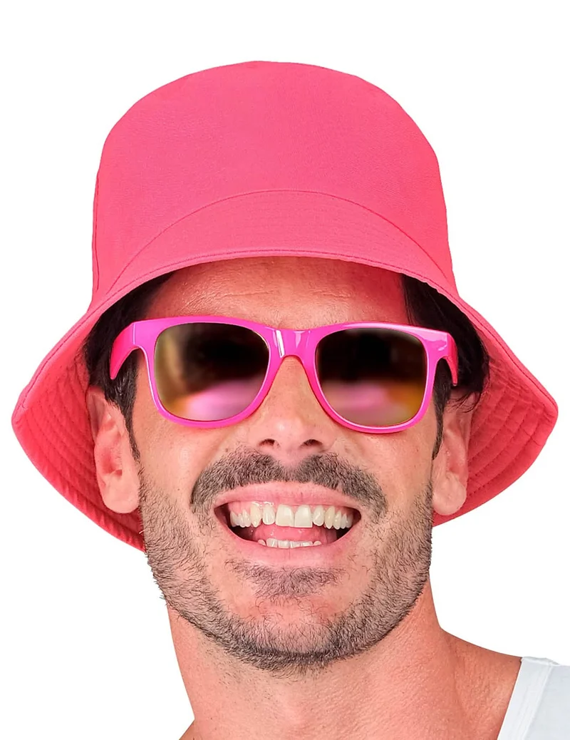 Neonpinker Fischerhut für Erwachsene