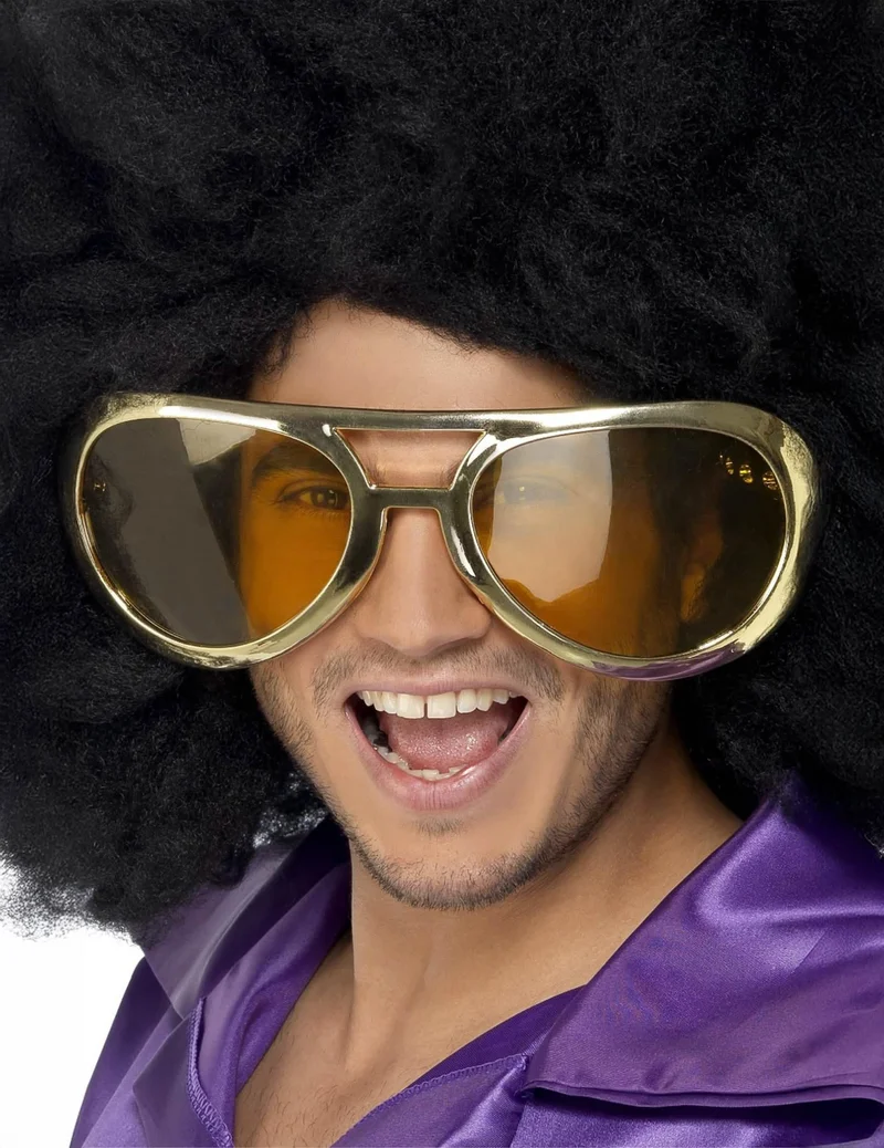 Riesengroße goldene Brille für Erwachsene
