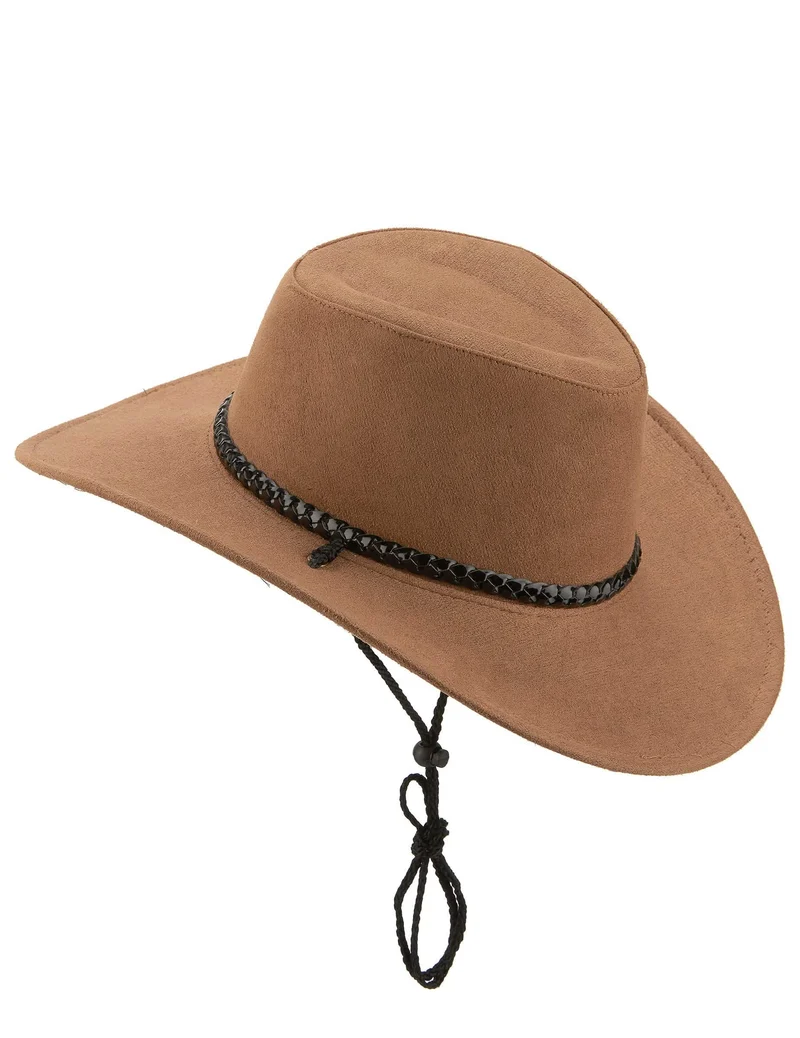 Cowboy-Hut aus Wildlederimitat