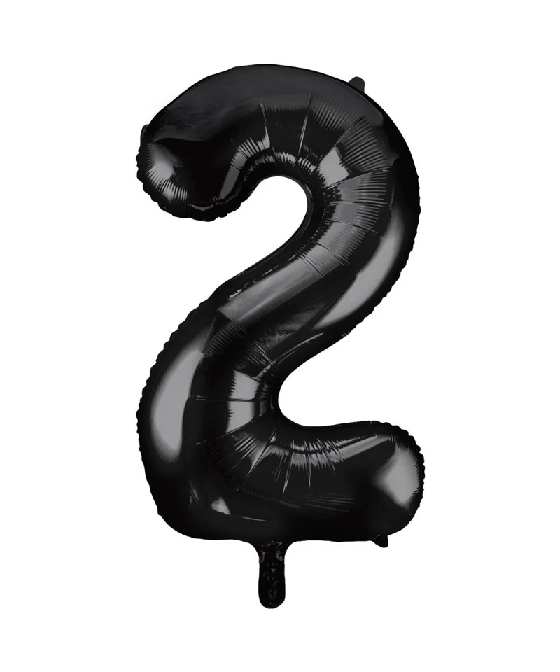 2 Jahre Figur Ballon Schwarz Leer 86cm