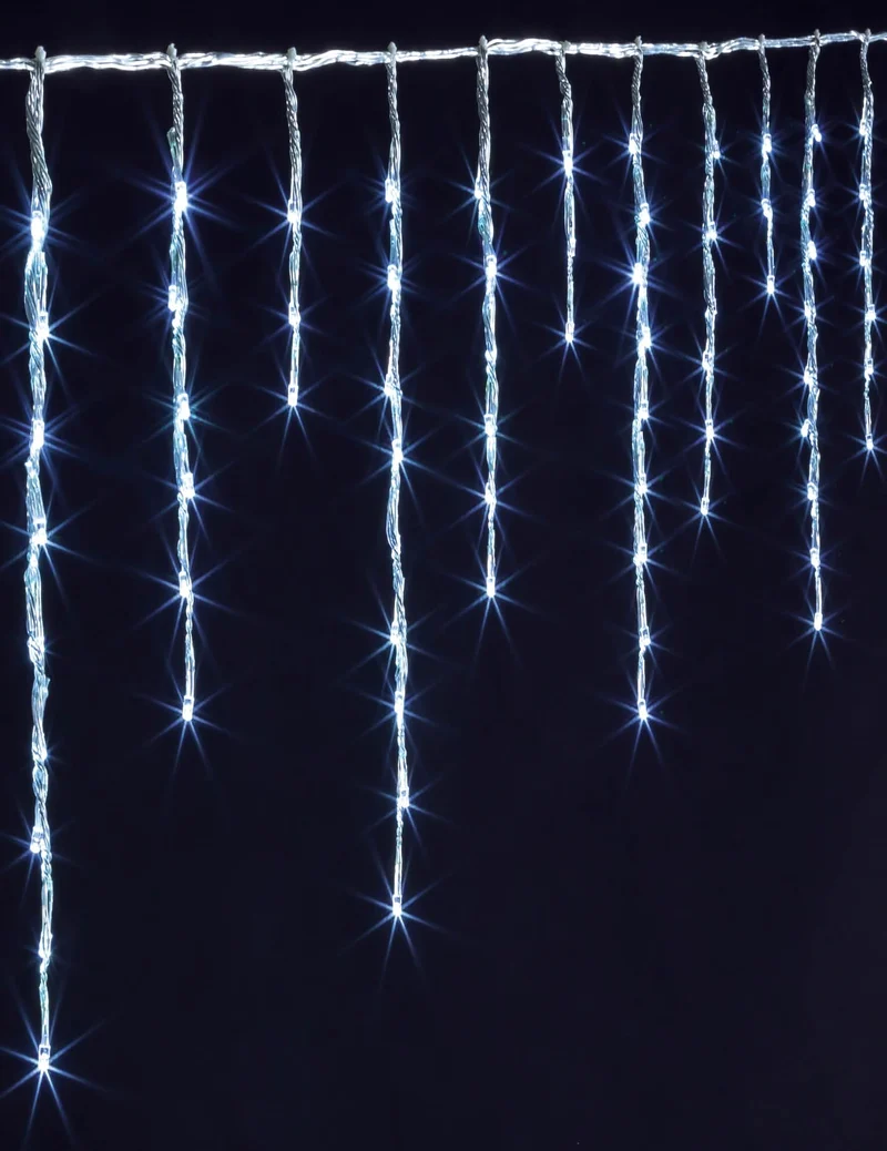 Leuchtvorhang für den Außenbereich 120 LEDs 200 cm mit Schneefall-Effekt