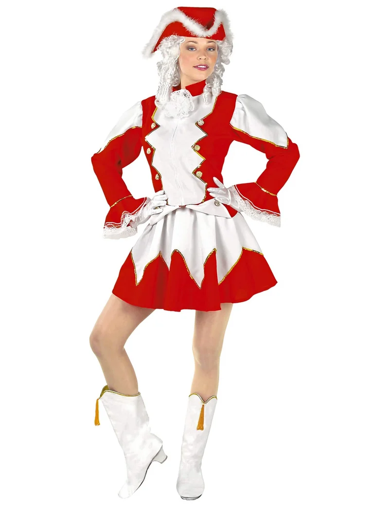 Rotes Tanzmariechen Kostüm für Damen