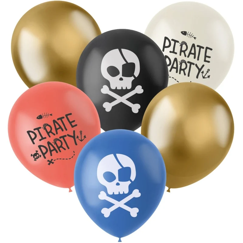Piraten Ballons Bunt 33cm 6St
