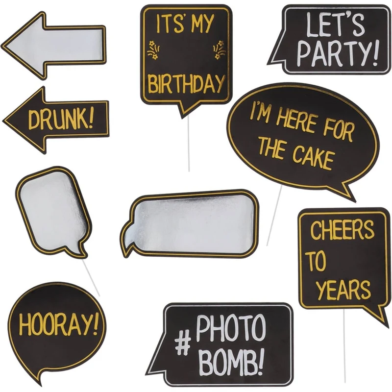 Geburtstag Photobooth Requisiten 10 Stk