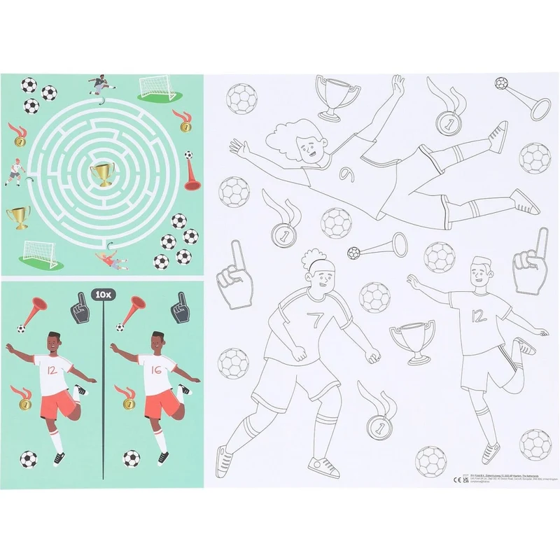 Fußball-Platzsets mit Aktivitäten 40cm 6Stk