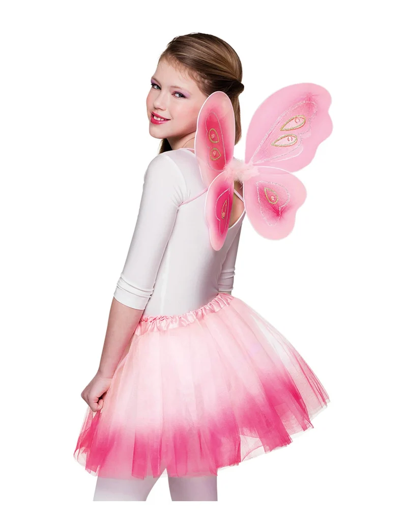 Rosa Flügel und Tütü für Schmetterling