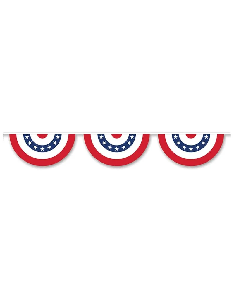 USA-Wimpel-Girlande blau-weiss-rot 3,66m