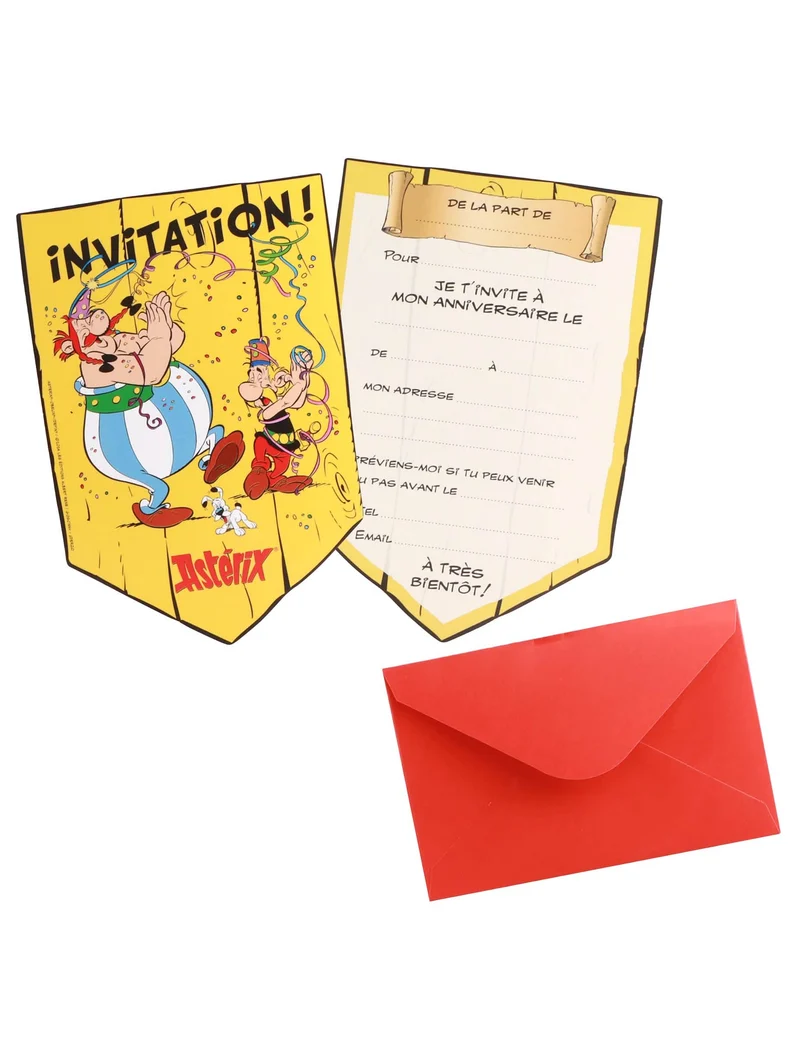 8 Asterix™ Einladungskarten