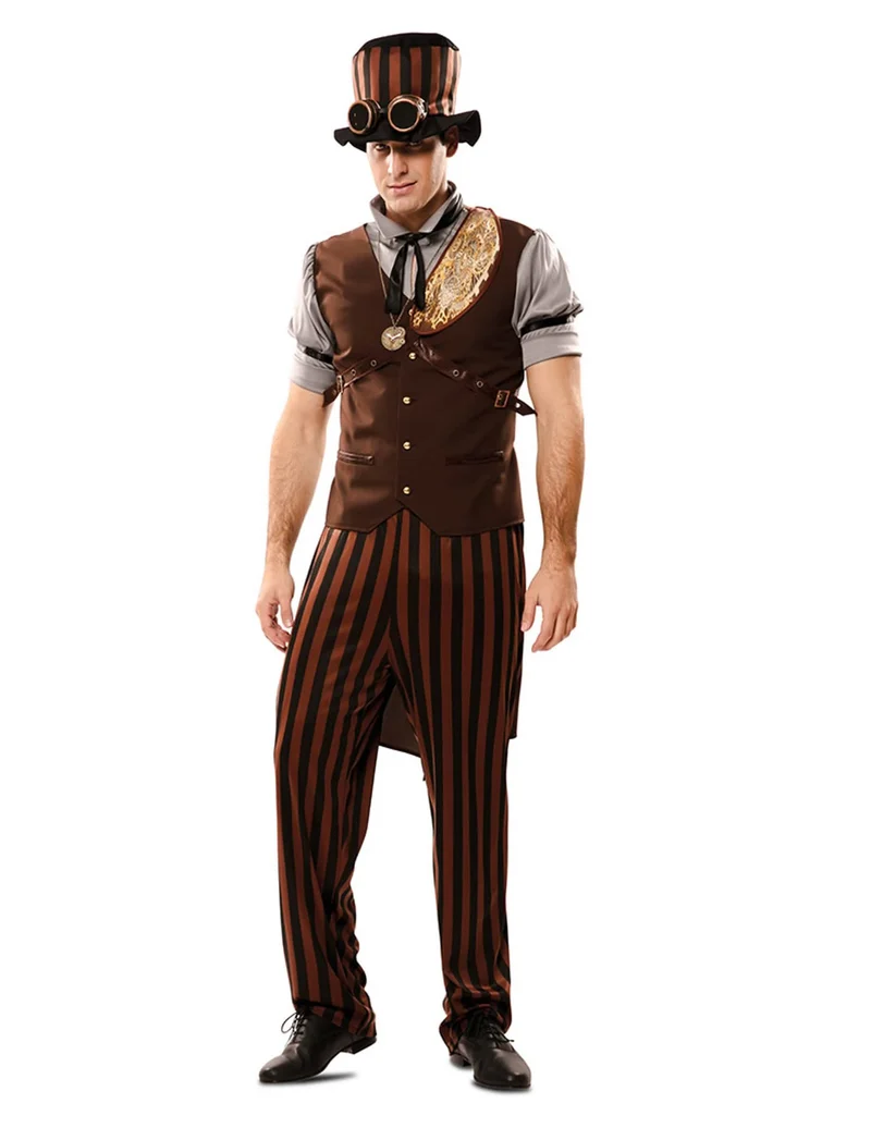 Steampunk-Herrenkostüm viktorianische-Verkleidung braun-schwarz