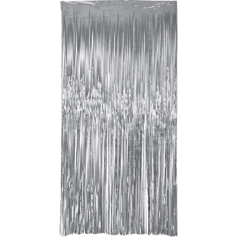 Silberner Türvorhang 2m