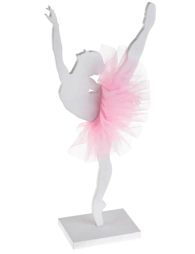 Hübsche Ballerina-Figur aus Holz Deko-Element 17 x 20 cm