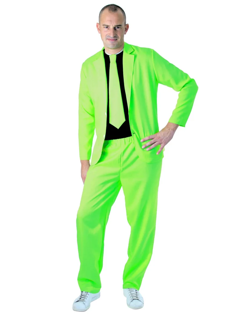 Neongrüner Anzug für Herren
