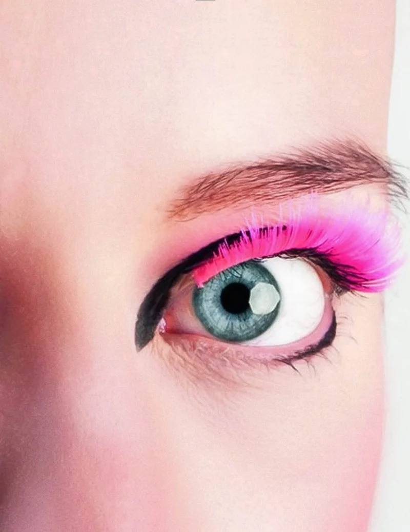 Kurze künstliche Wimpern rosa
