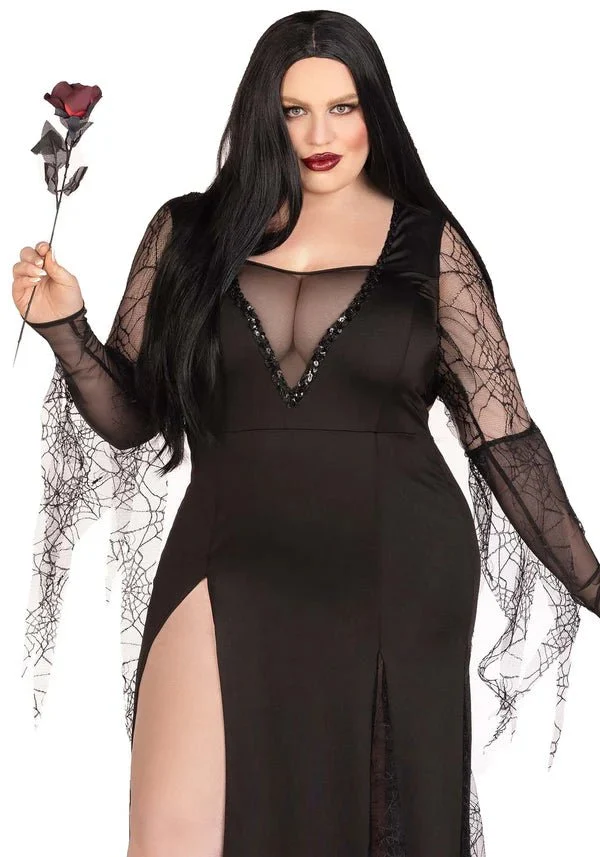 Morticia Kleid Damen Plus Größe Leg Avenue
