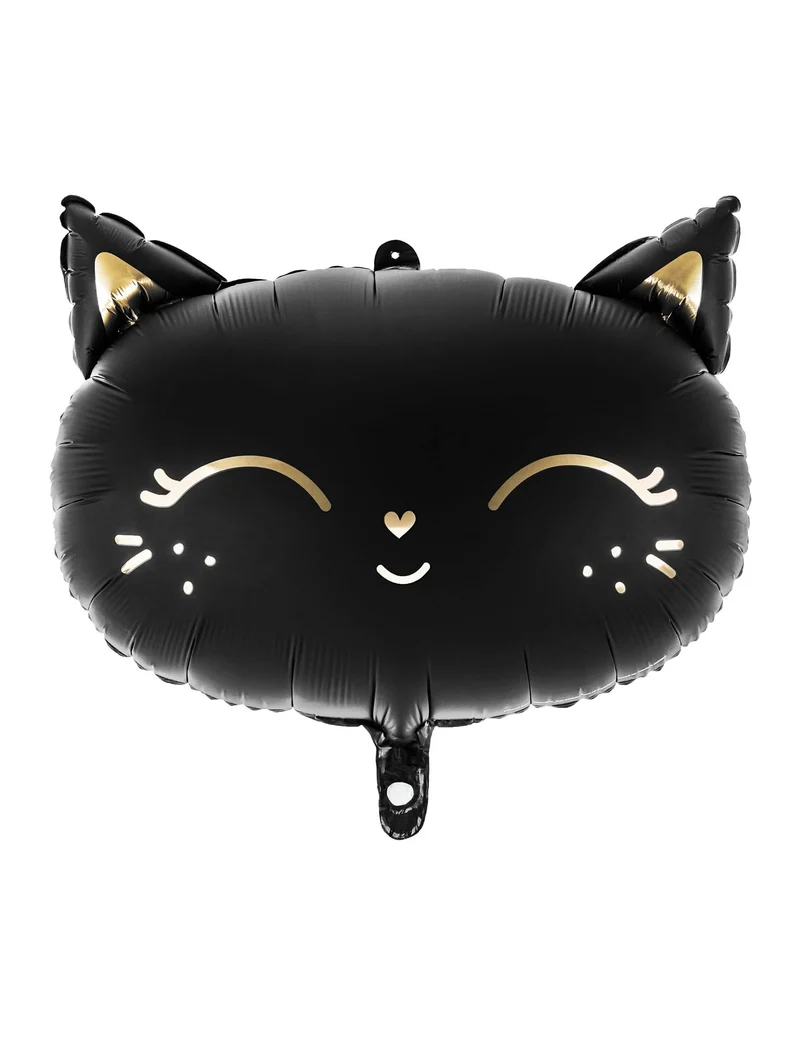 Ballon Aluminium Schwarze Katze 48 x 36 cm für Halloween