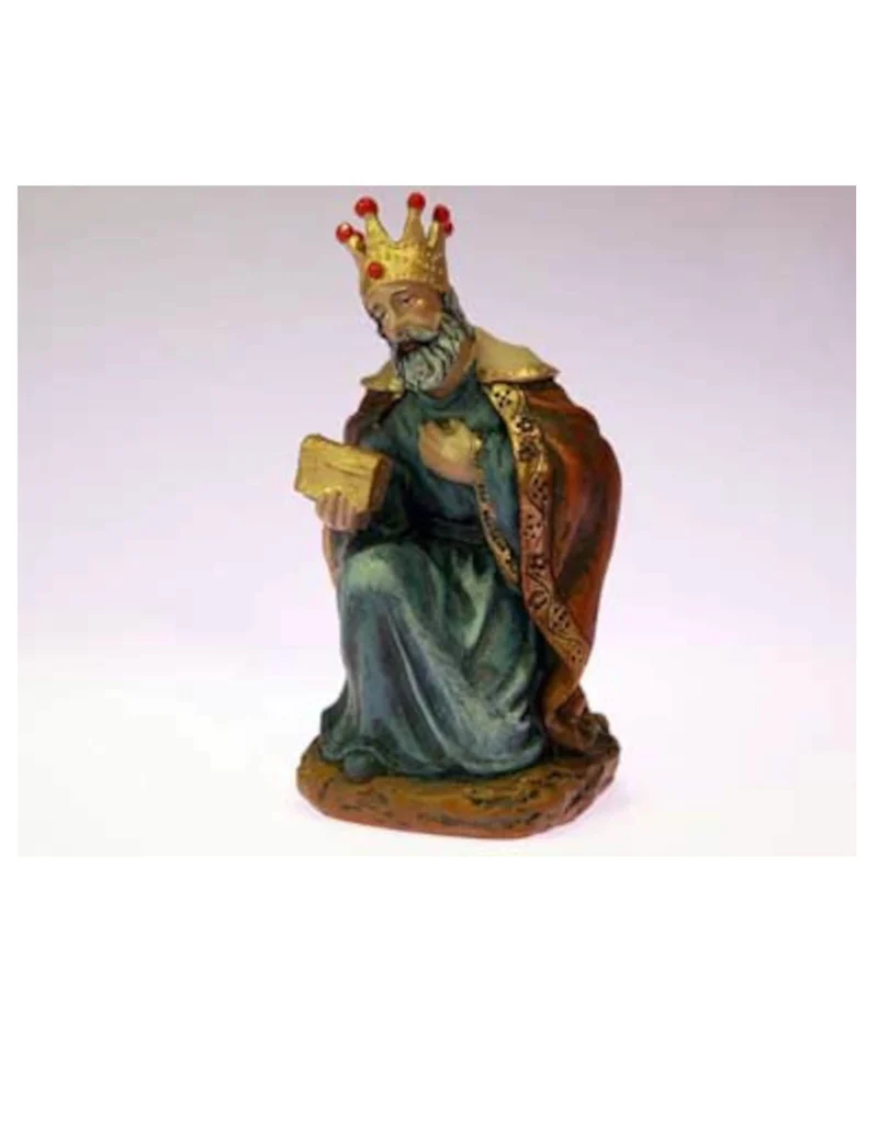Heiliger Drei König Melchior aus Harz, 14 cm, für Krippe