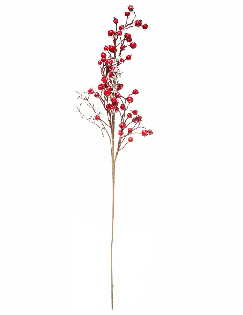 Rote Beeren-Zweig 73 cm Weihnachtsdekoration
